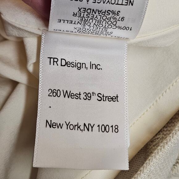 NWT‎ Plenty By Tracy Reese Beige Knit Crochet Overlay Shift Dress Size XS - Picture 9 of 9